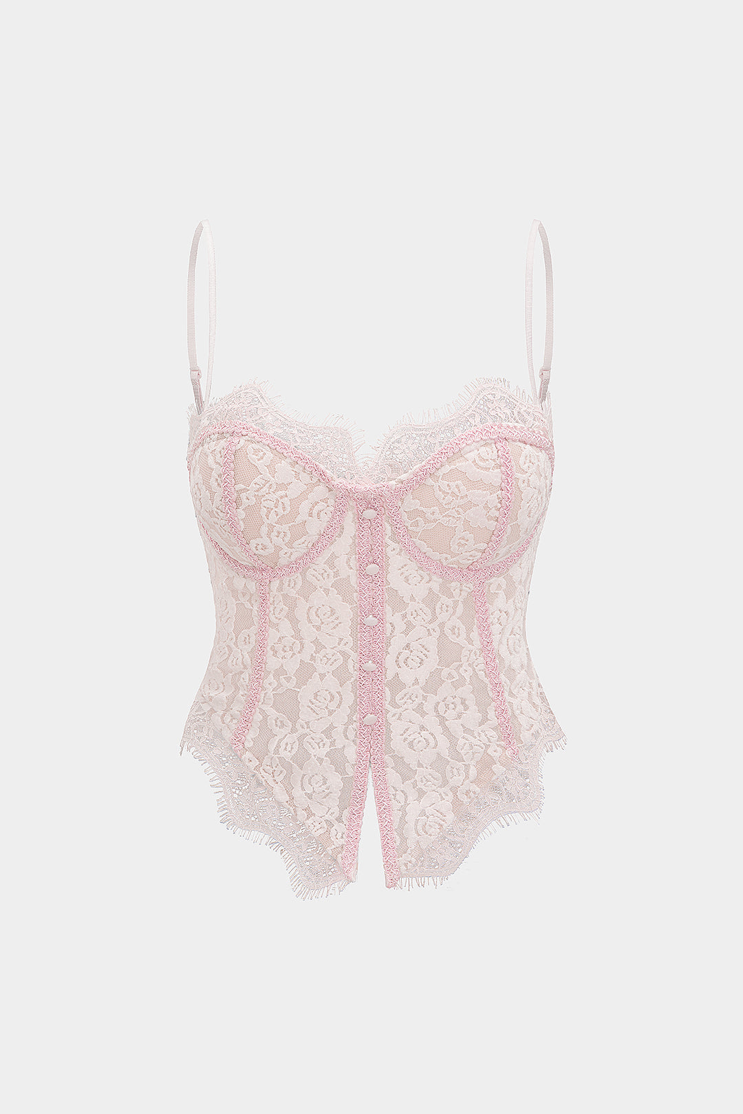 Camisole-Top mit Reißverschluss und Spitze