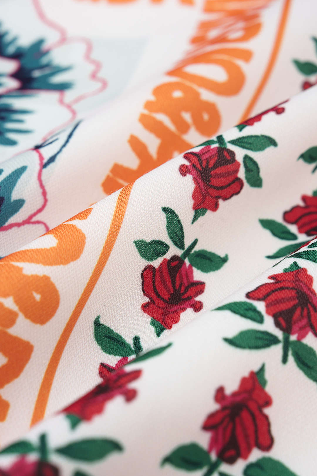 Retro Floral Print Knotted Wrap Mini Skirt