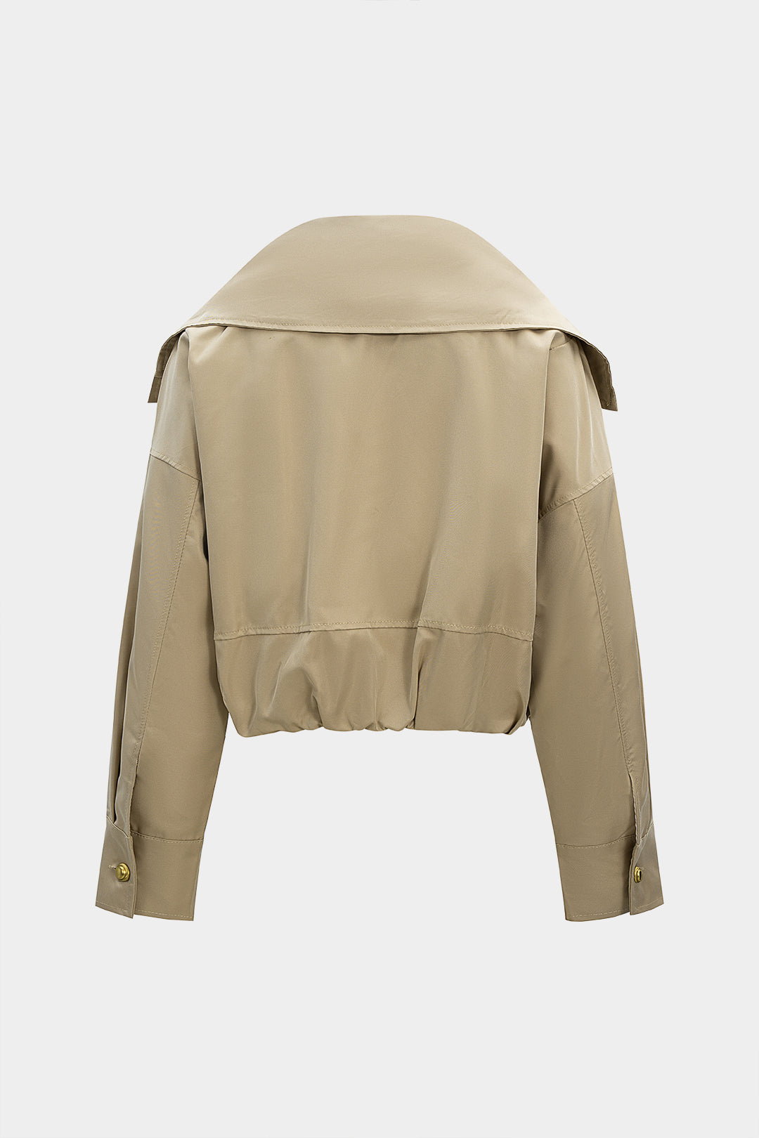 Lapel Zipper Cropped Jacket