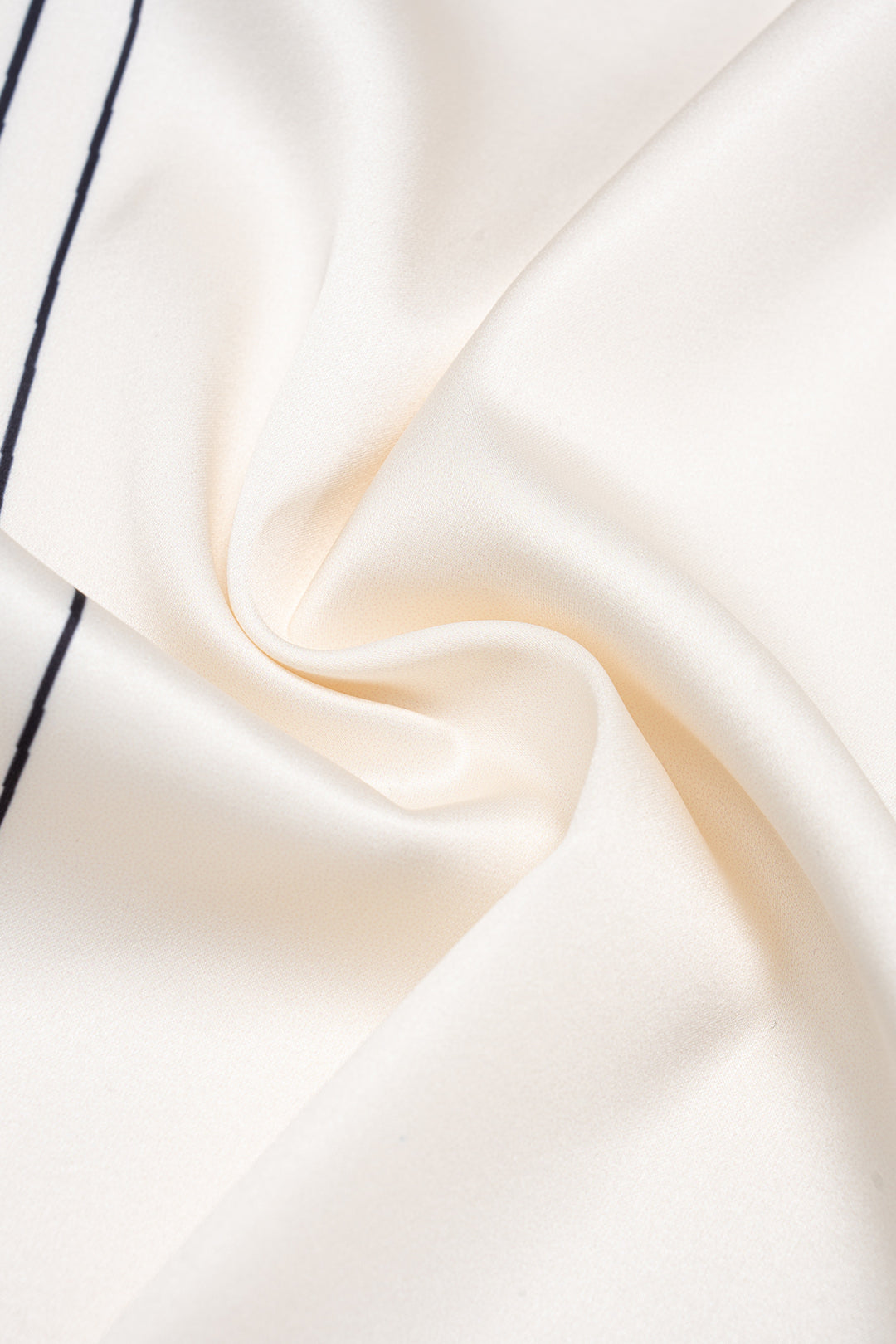 Stripe Contrast Print Satin One Shoulder Twist Knot Top And High Waist Wide Leg Pants Set