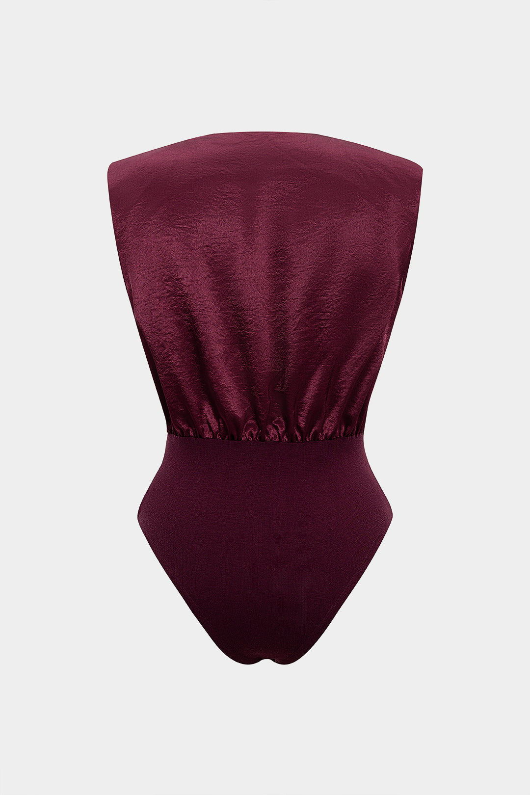 Body sans manches en satin, patchwork et décor métallique, décolleté en V
