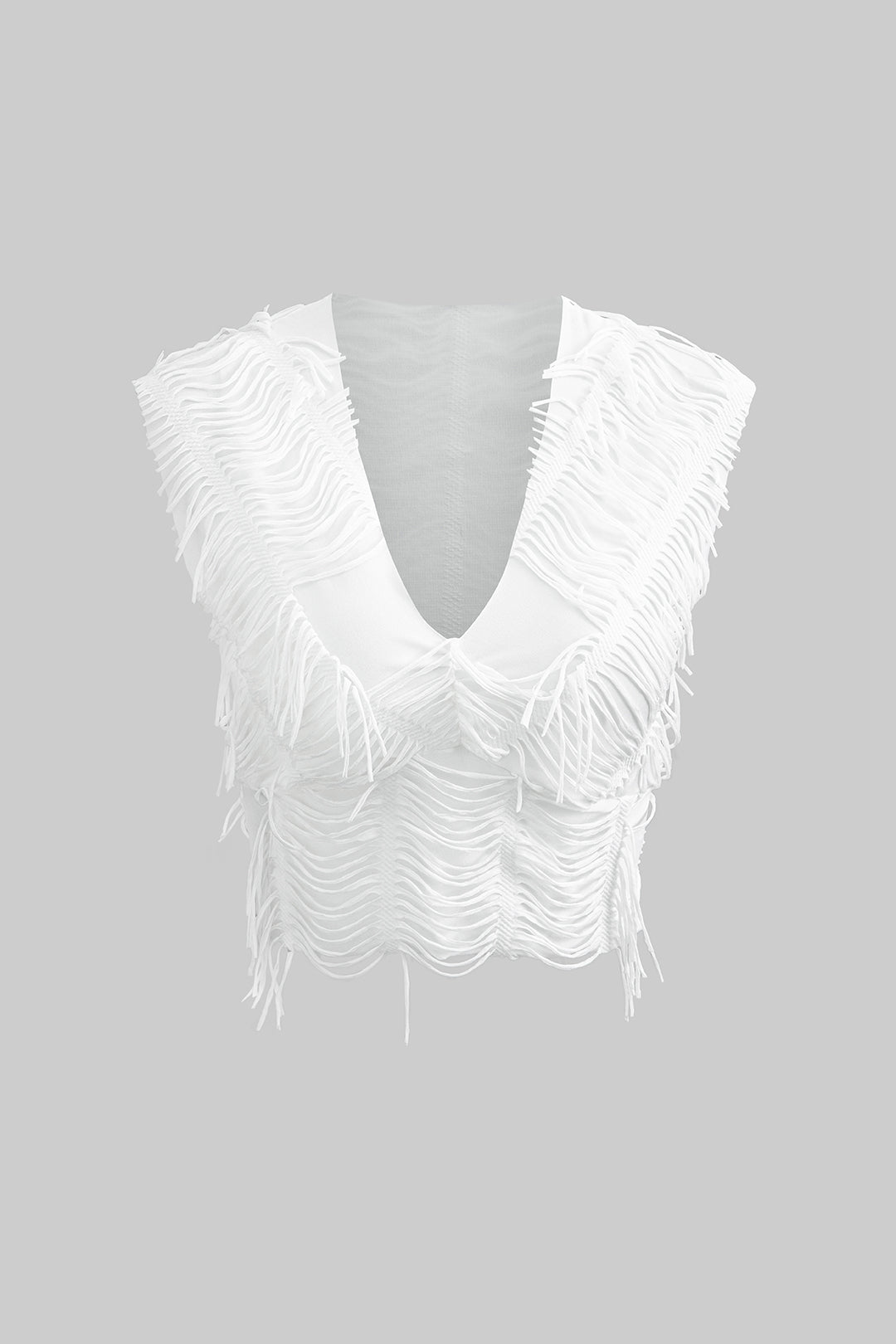 Ver distressed V-Ausschnitt Top mit kurzen Ärmeln und Maxirock mit Schlitz-Set