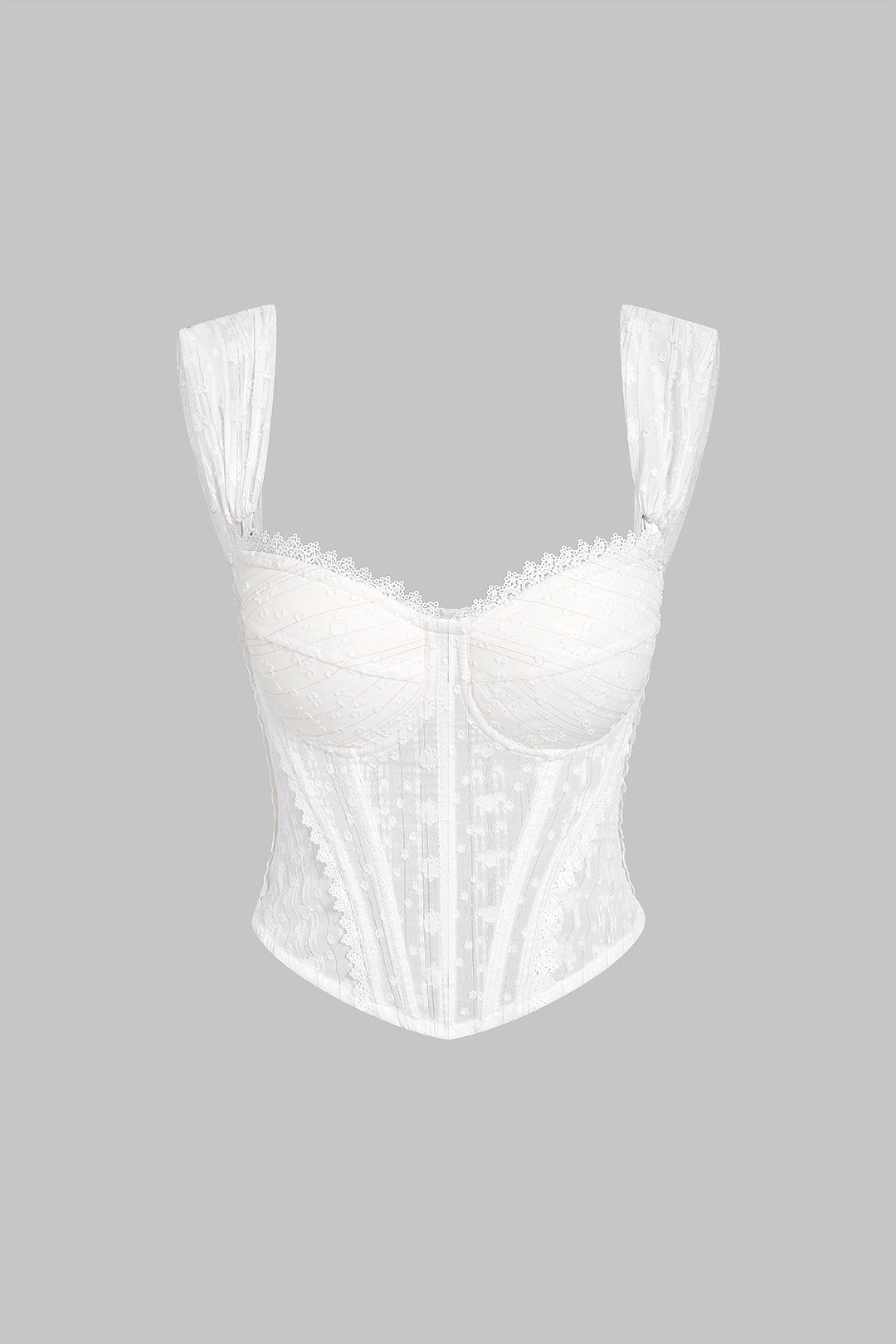 Jacquard Reißverschluss Korsett-Cami-Top