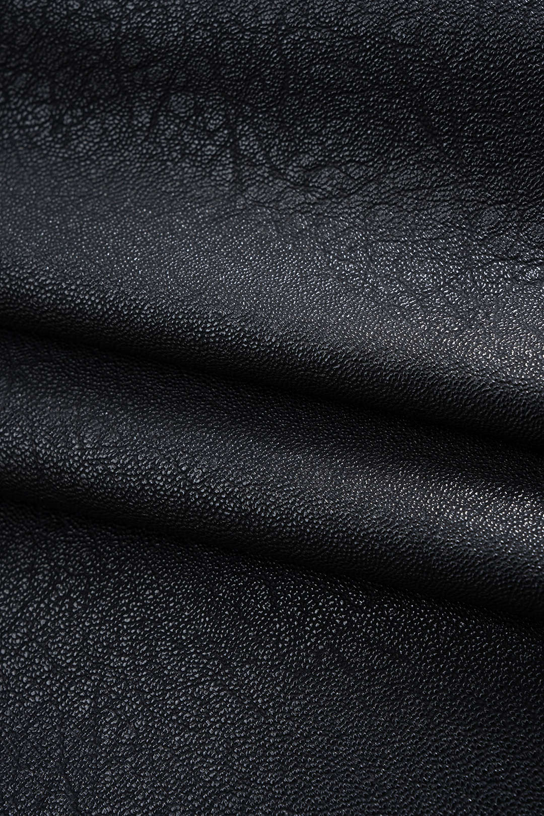 Faux-Leder-Patchwork-Knopfmantel
