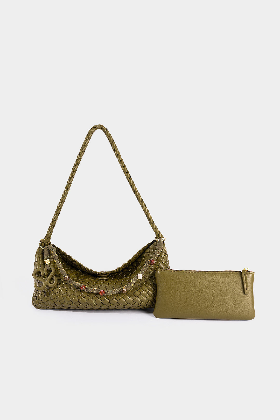 Sac à bandoulière tressé en similicuir