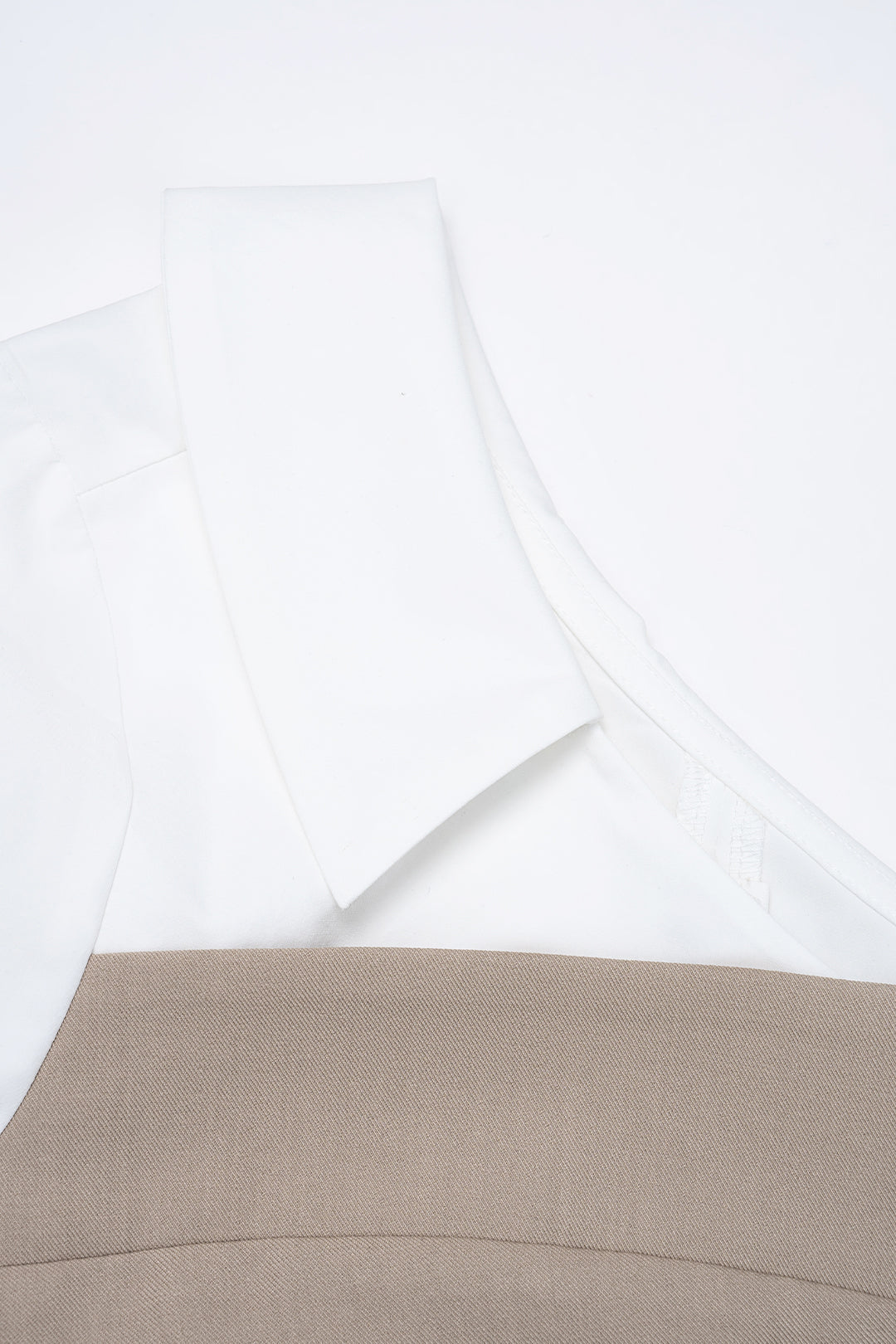 One Shoulder Metallic Decor Zipper Asymmetrical Long-Sleeve Shirt