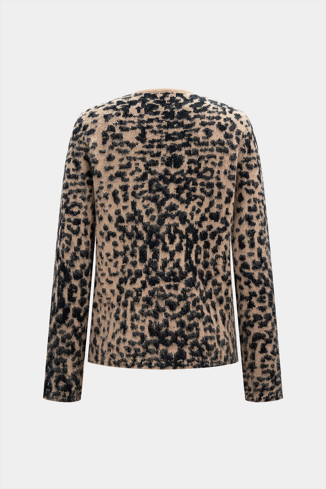 Retro Leopardenmuster V-Ausschnitt Jacke