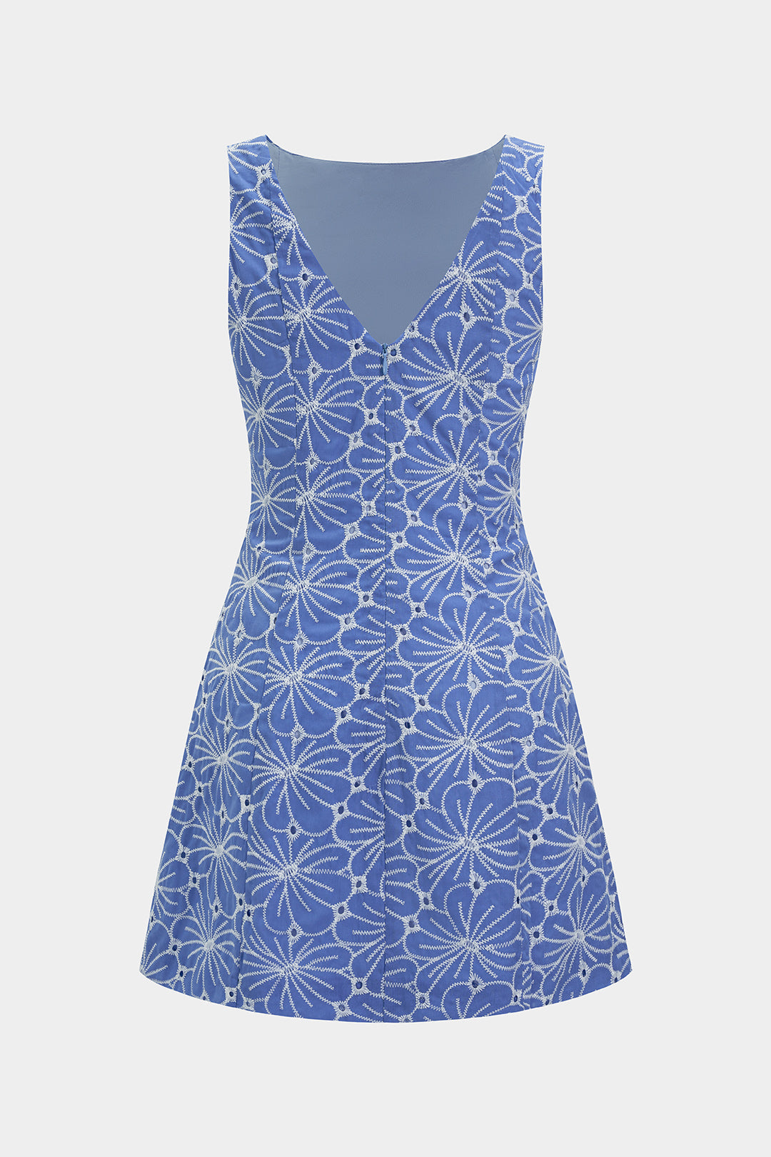 Embroidery Backless Sleeveless Mini Dresses