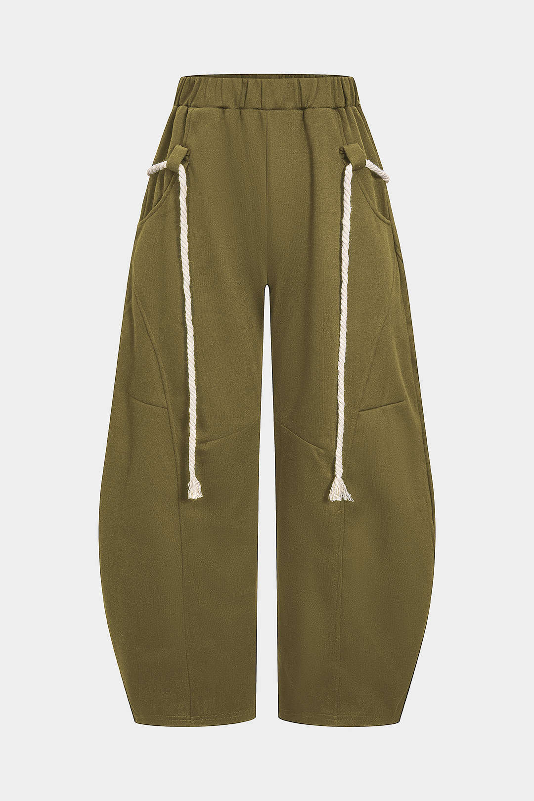 Drawstring Wide Leg Trousers