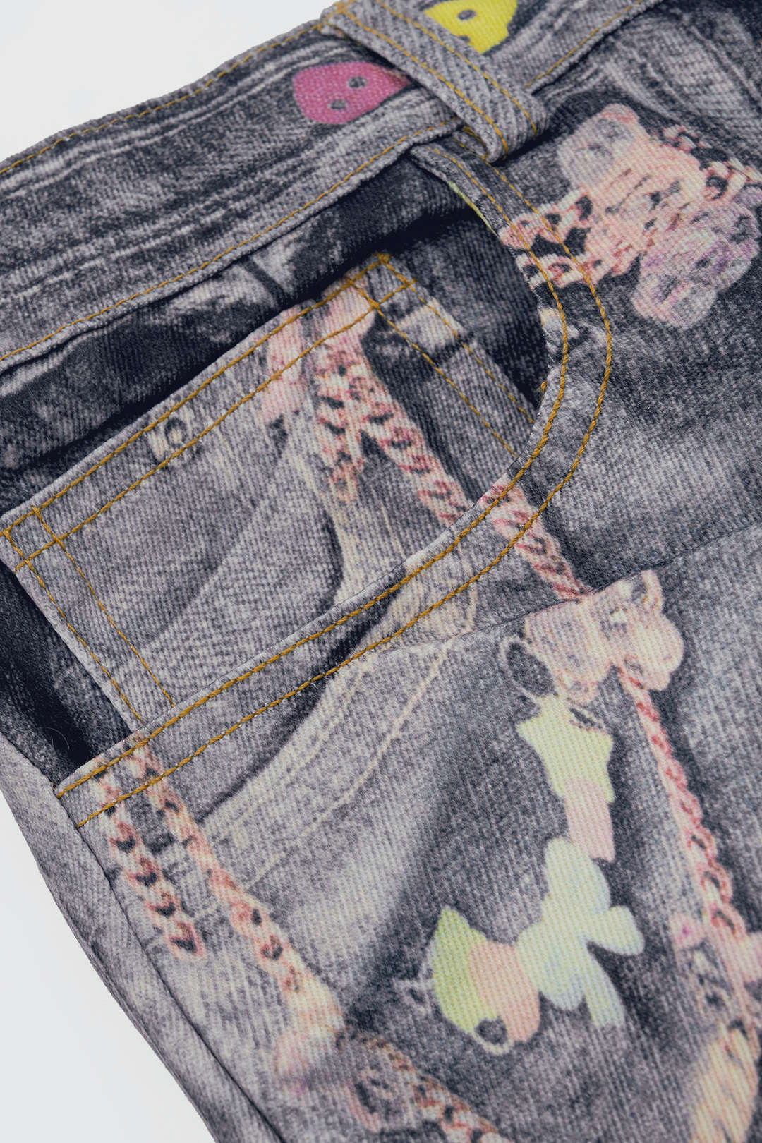 Chain Print Wide Leg Shorts