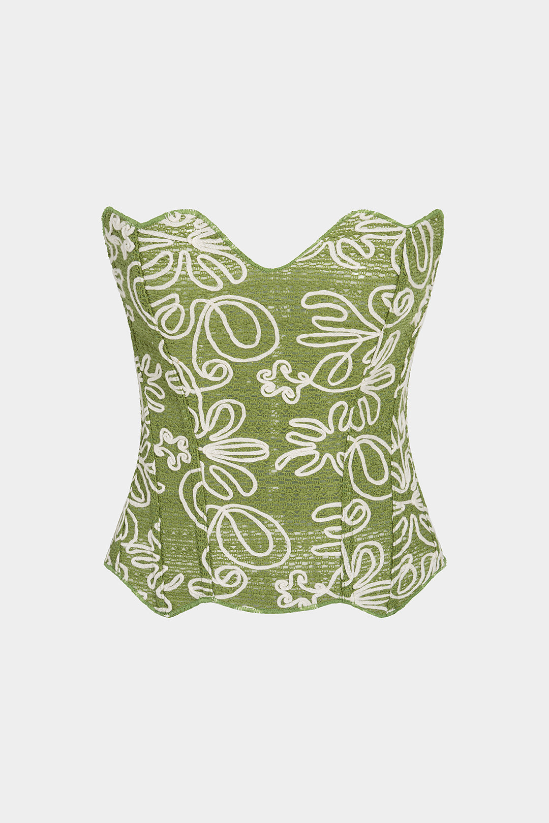 Blumenapplikation Korsett-Neckholder-Top