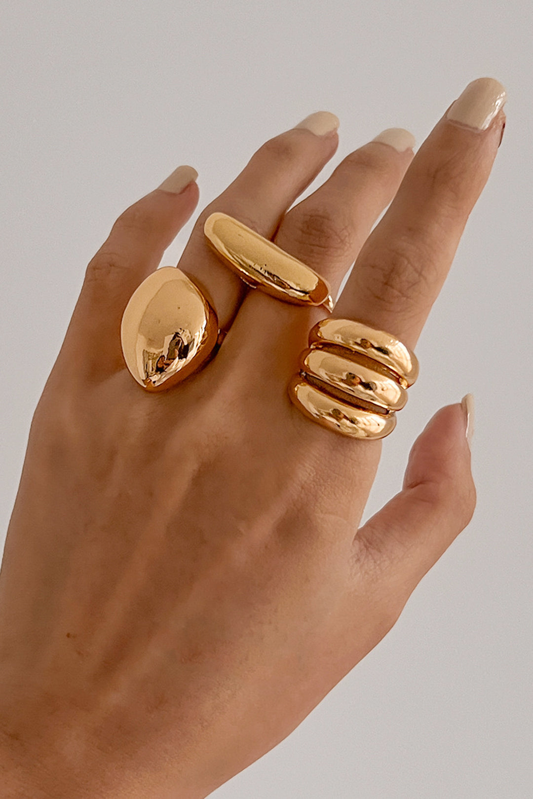 Metal Open Exaggerated Rings