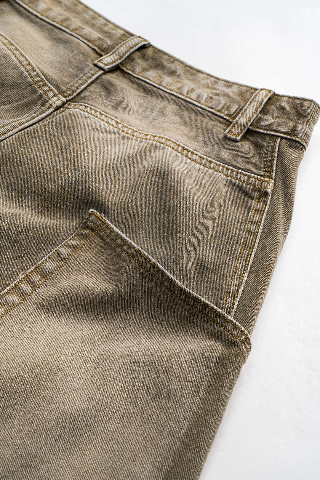 Denim Washed Wide Leg Barrel Jeans