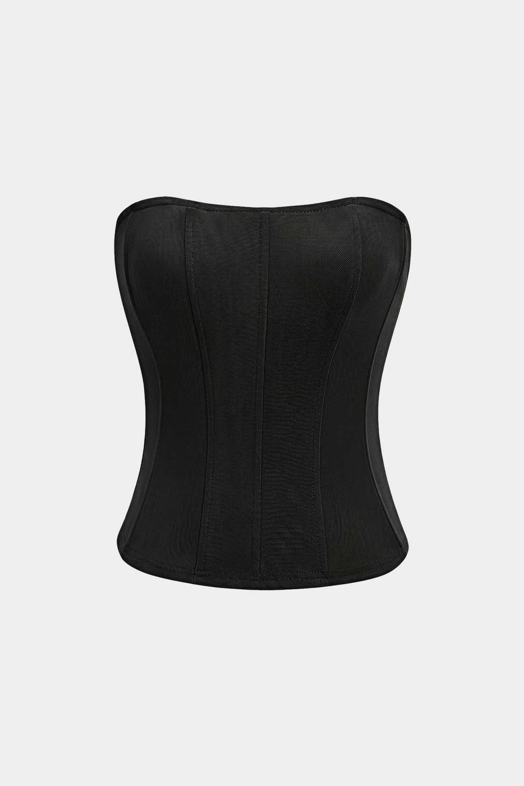 Mesh Corset Zipper Tube Top