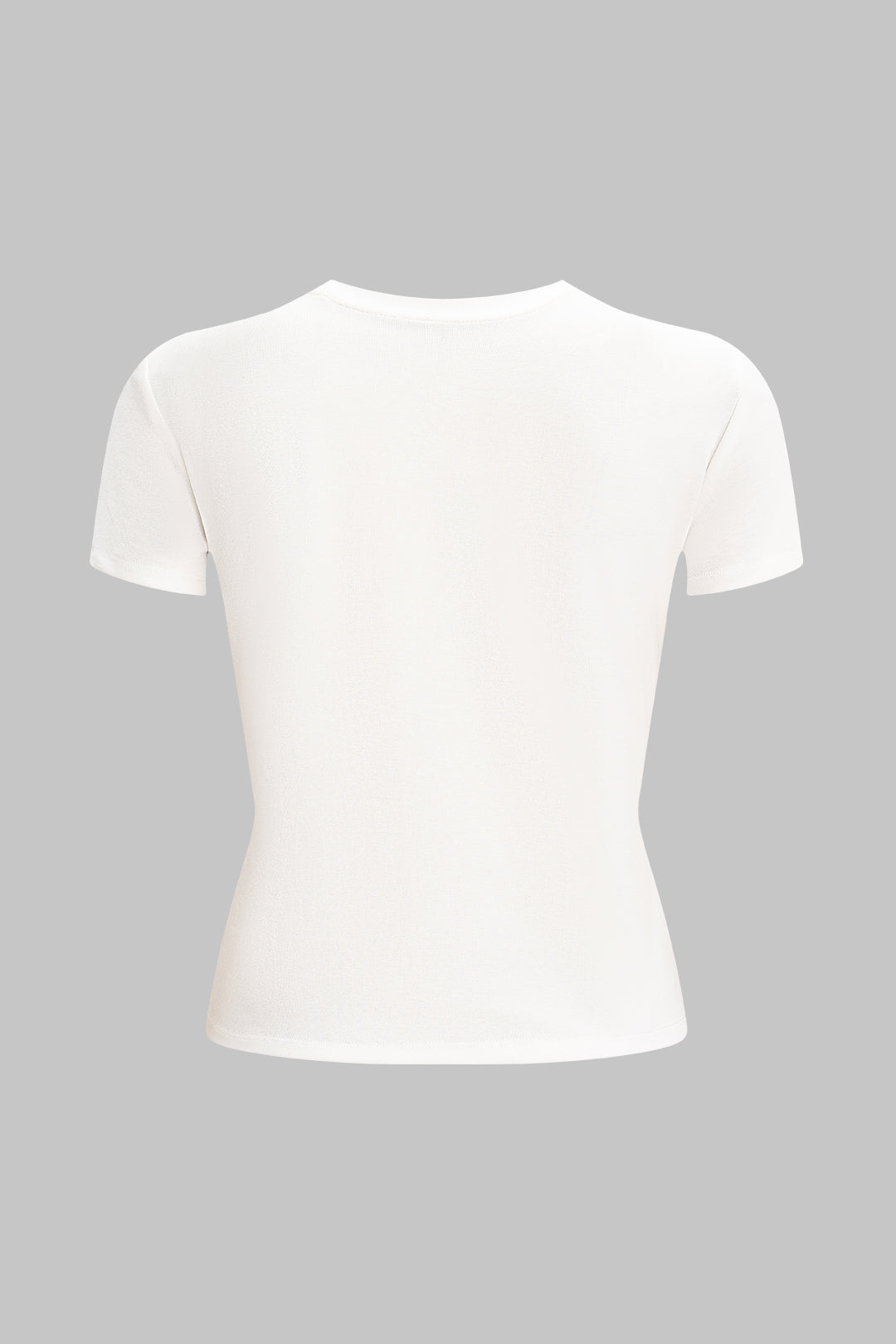 T-shirt à manches courtes et col rond avec imprimé lettre