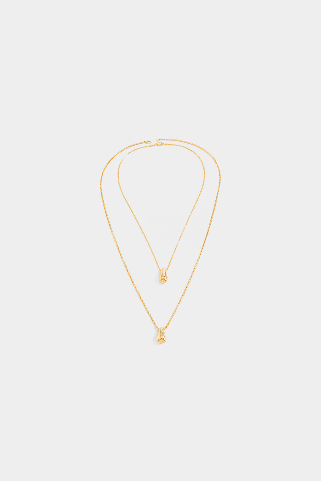Water Droplet Double Layer Necklace