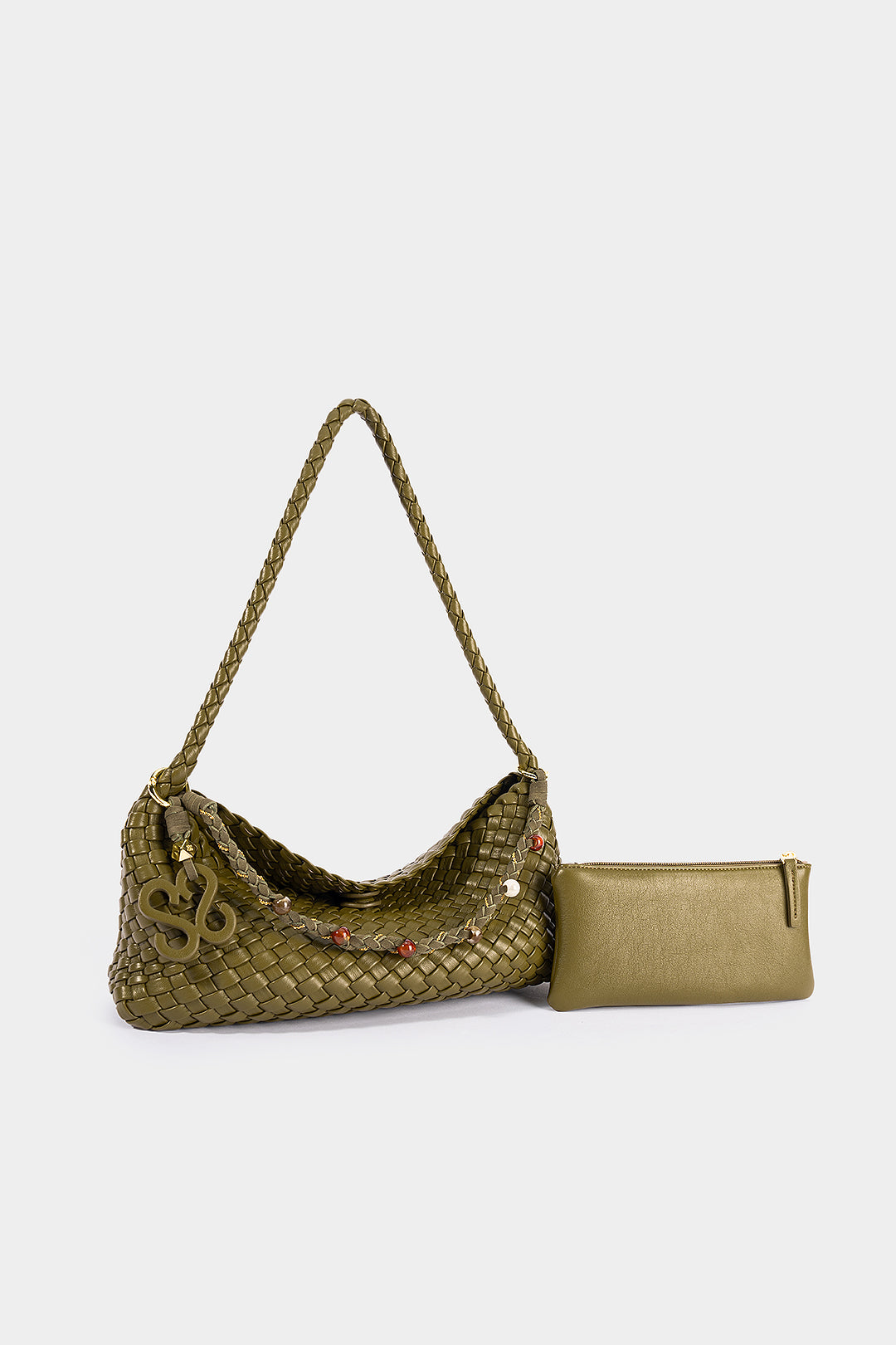 Sac à bandoulière tressé en similicuir