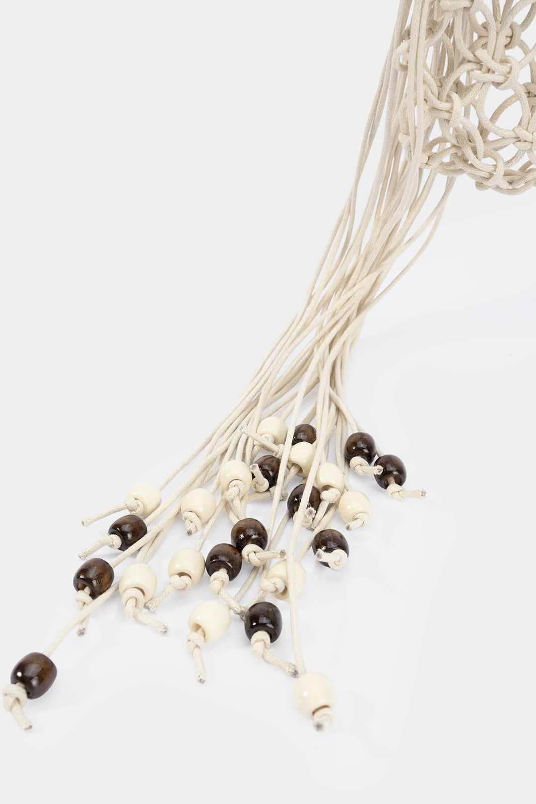 Beaded Hollow Woven Shoulder Bag
