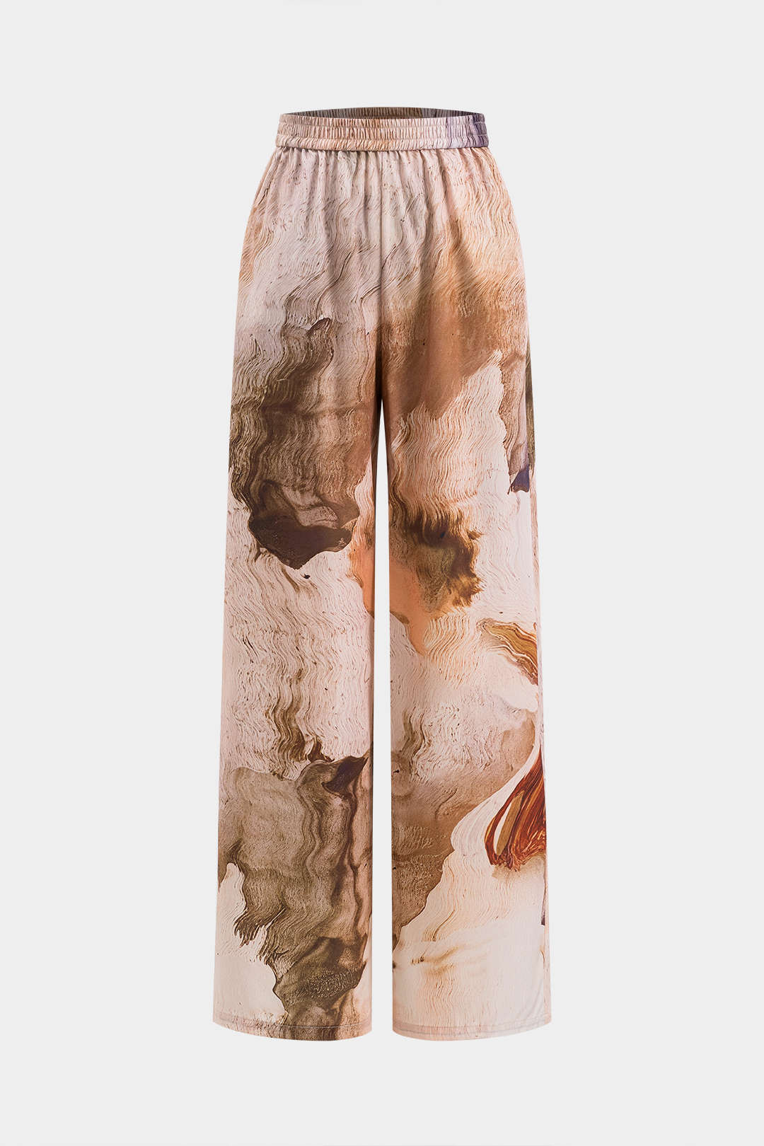 Retro Print Wide Leg Trousers