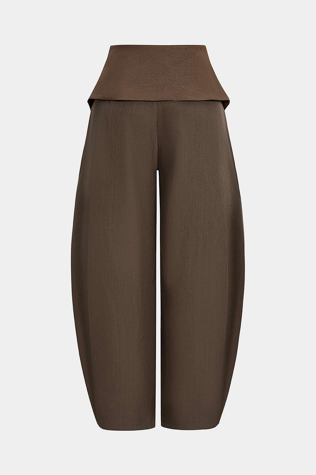 Satin-Patchwork-Reißverschluss-Barrel-Hose