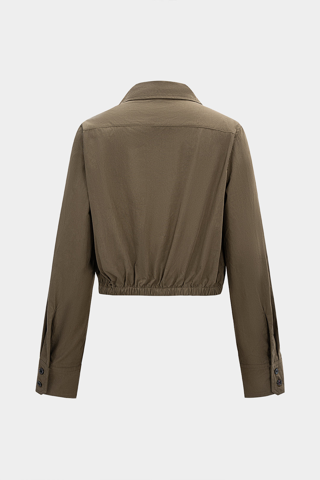 Ruched Pocket Long-Sleeve Top