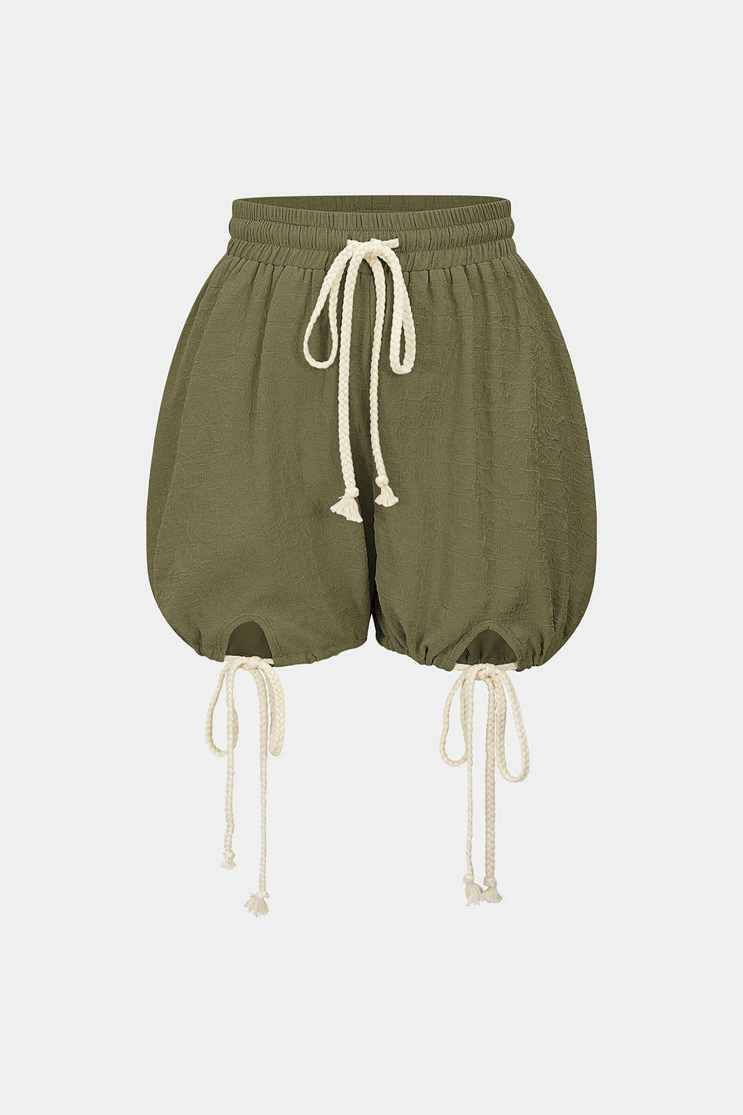 Short à nouer par cordon de serrage