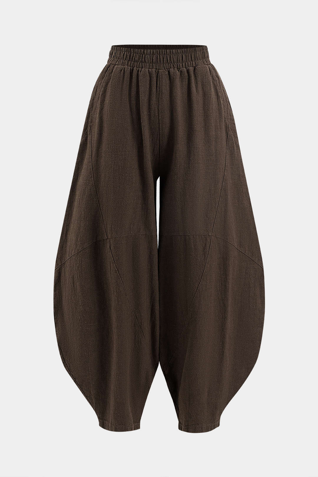 Ruched Pocket Wide Leg Barrel Trousers