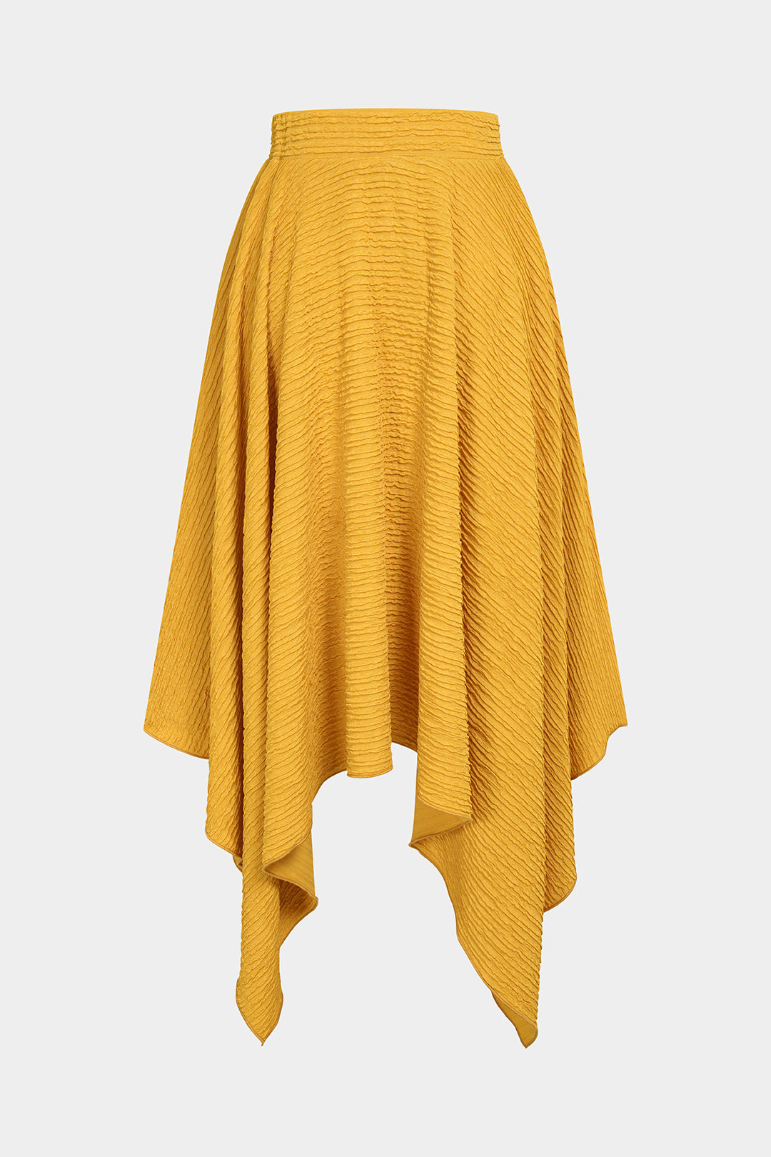 Jupe texturée asymétrique taille haute