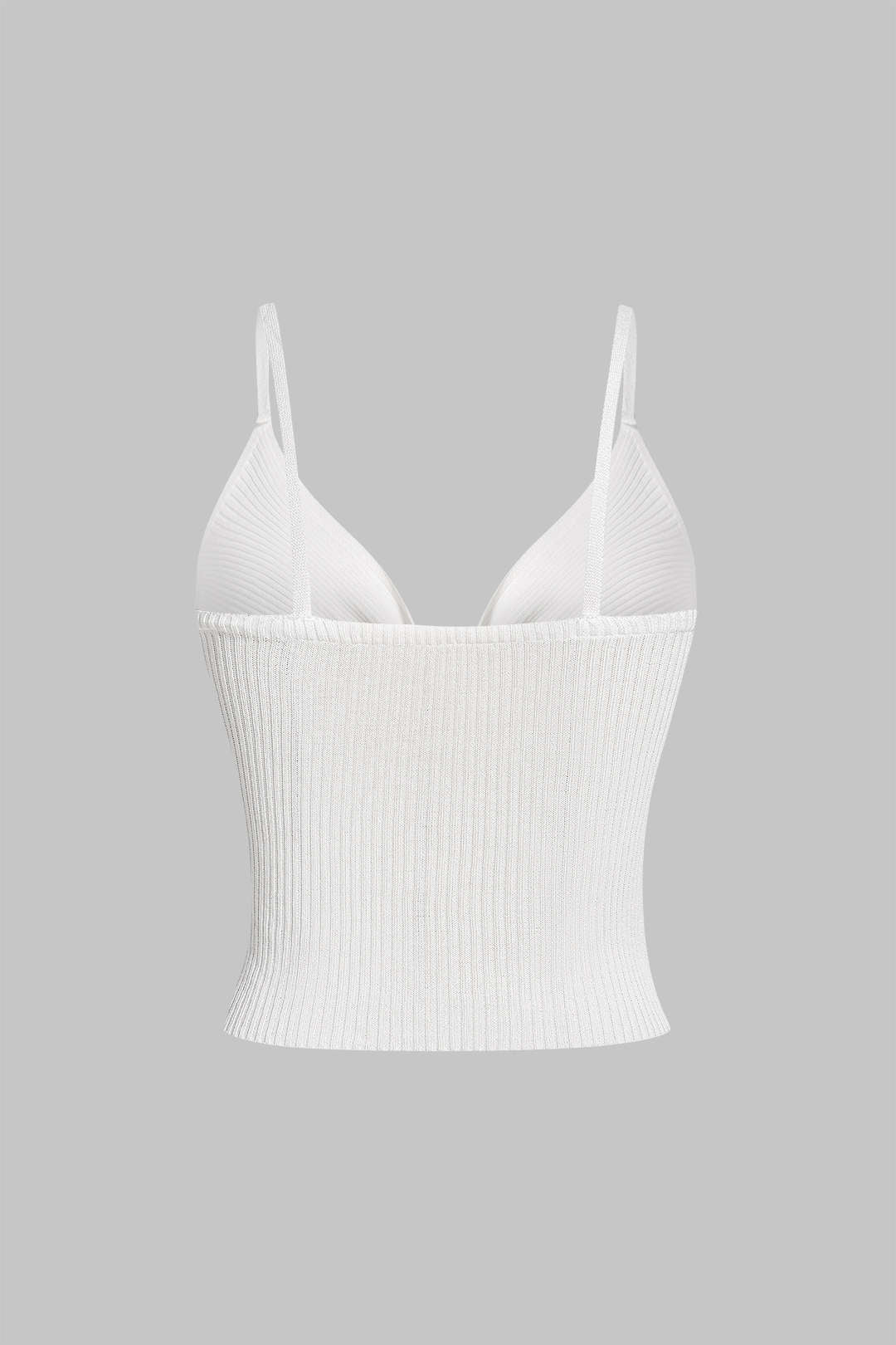 Knit V-Neck Twist Knot Cami Top