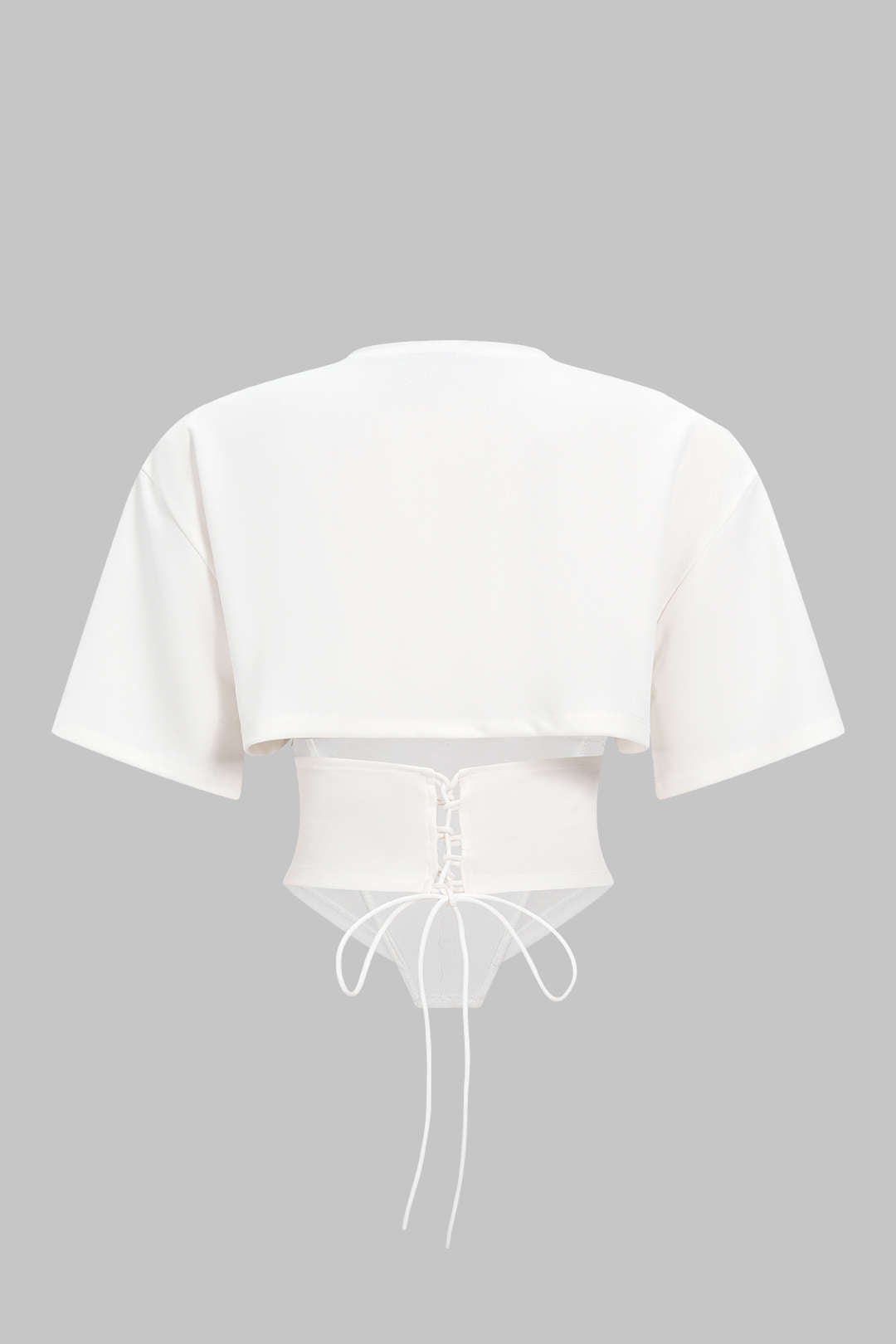 T-shirt à manches courtes et taille corsetée