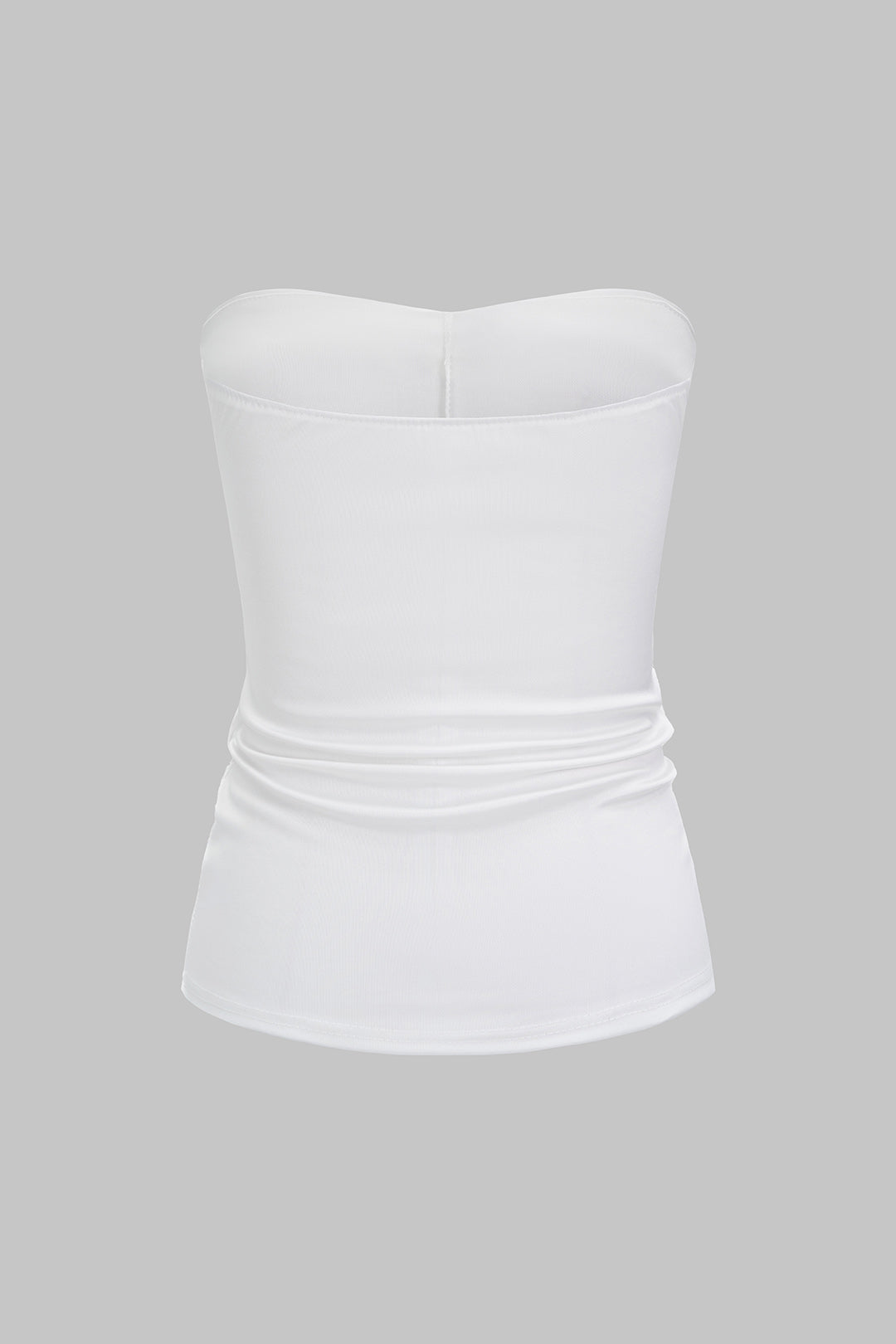 Schlitz-Strass-Knopf-Tube-Top