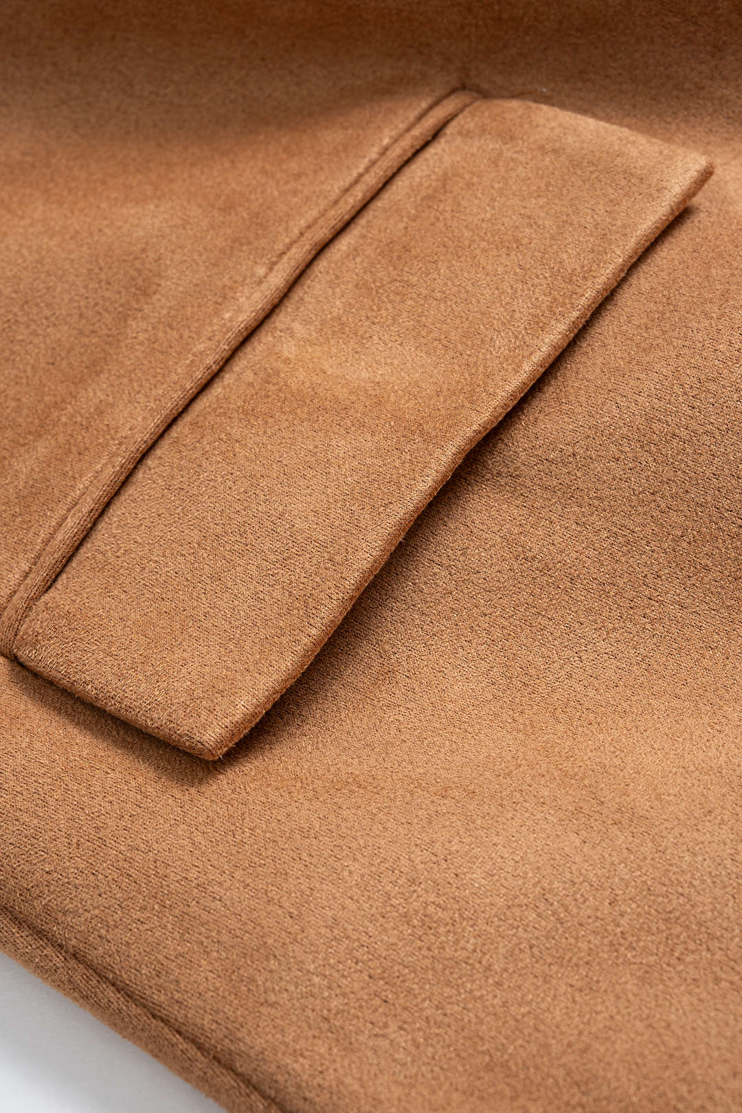 Suede Button Notched Lapel Jacket
