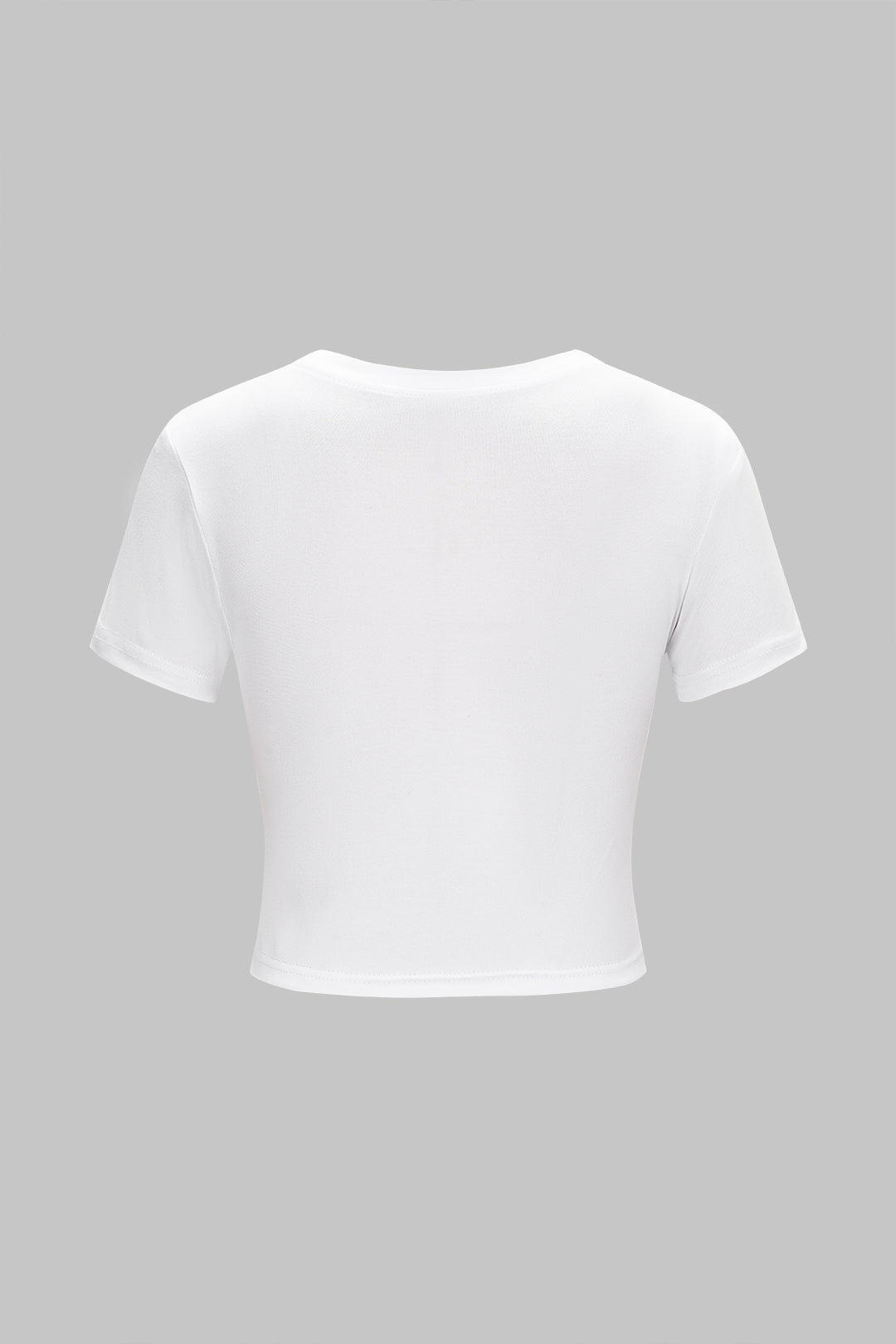 T-shirt à manches courtes et col rond avec imprimé lettre