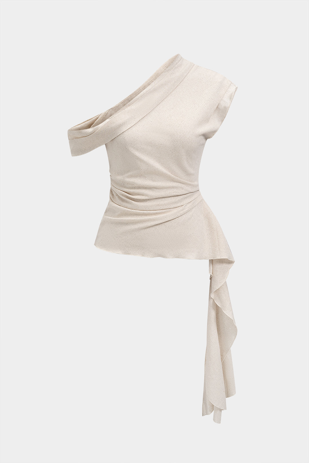 Einseitiges asymmetrisches gerafftes Tanktop