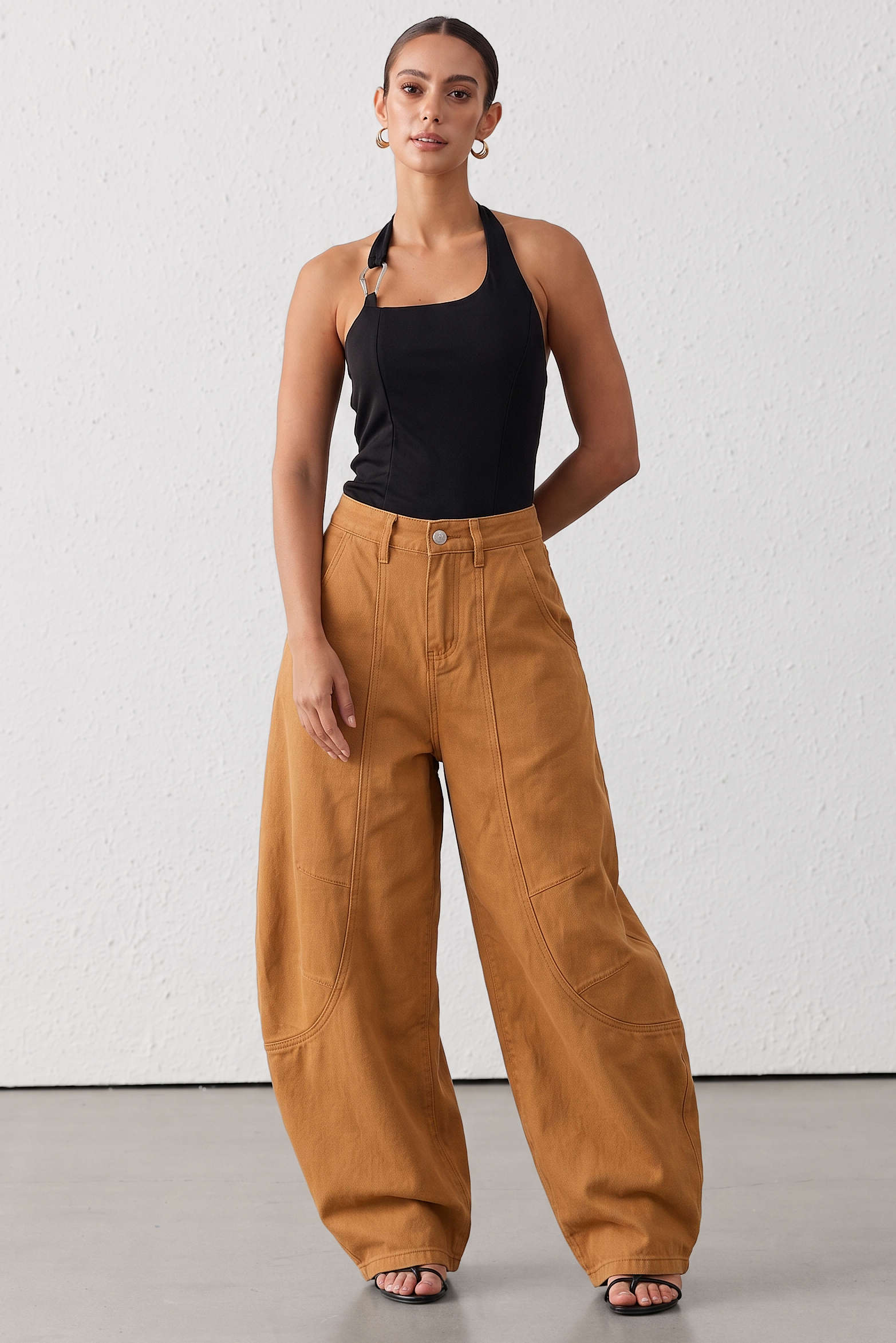 Denim Pocket Wide Leg Jeans
