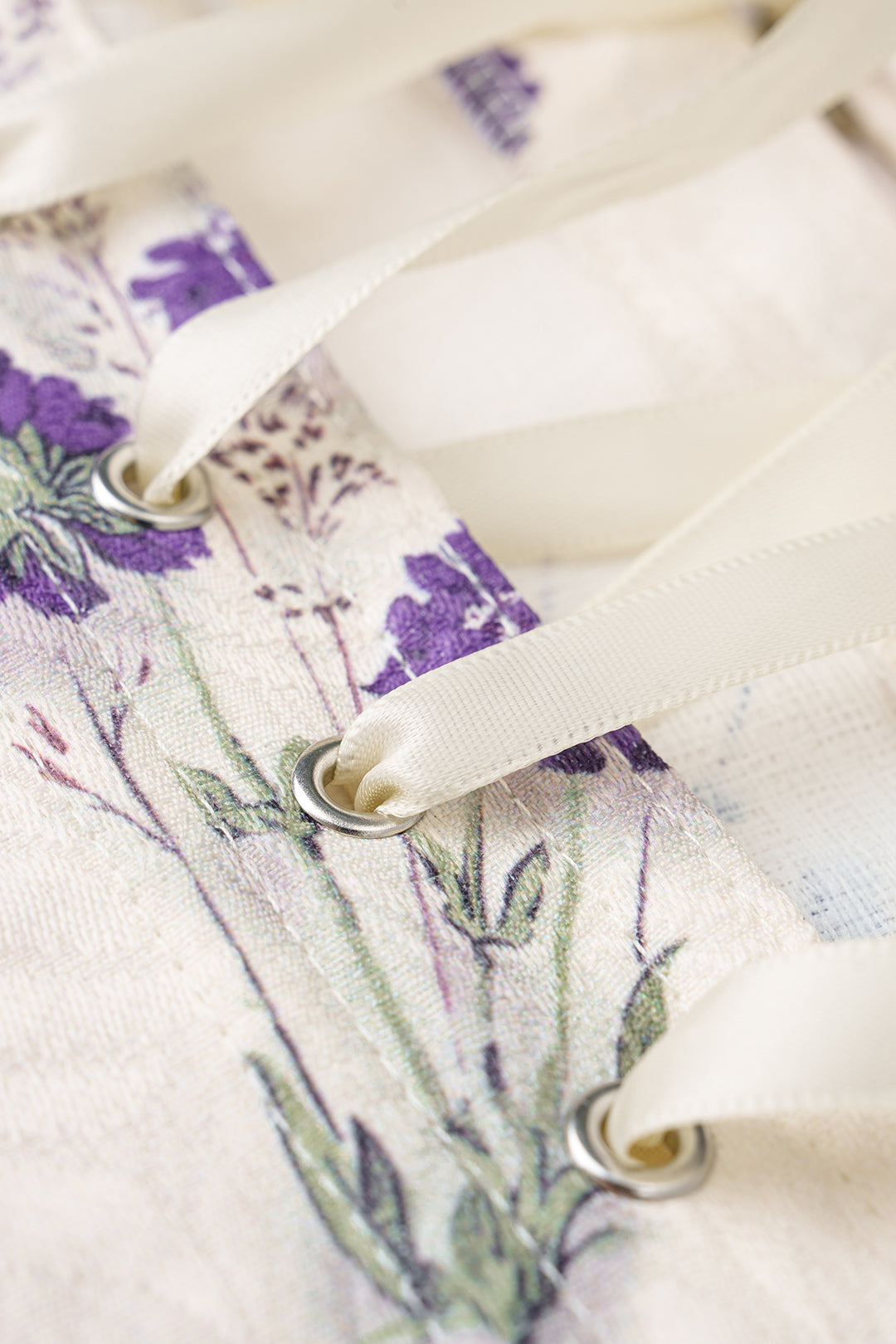 Floral Print Corset Tie-Up Tube Top
