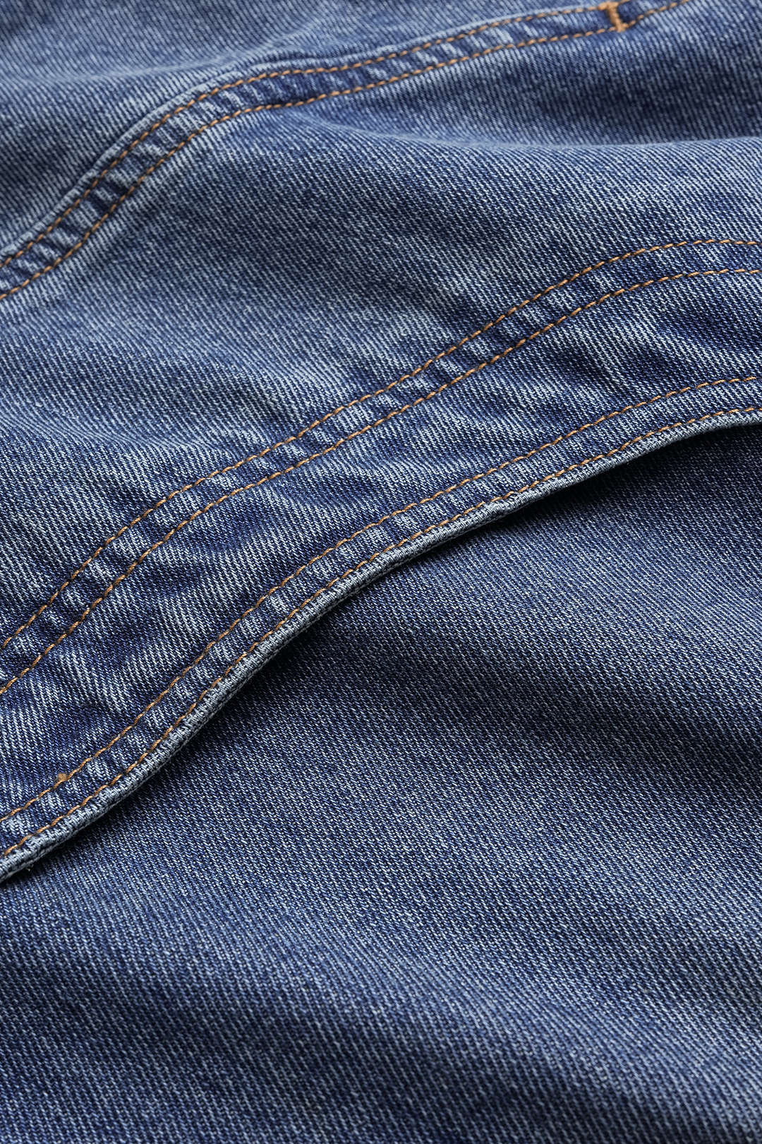 Jeans en jean asymétriques à poche zippée