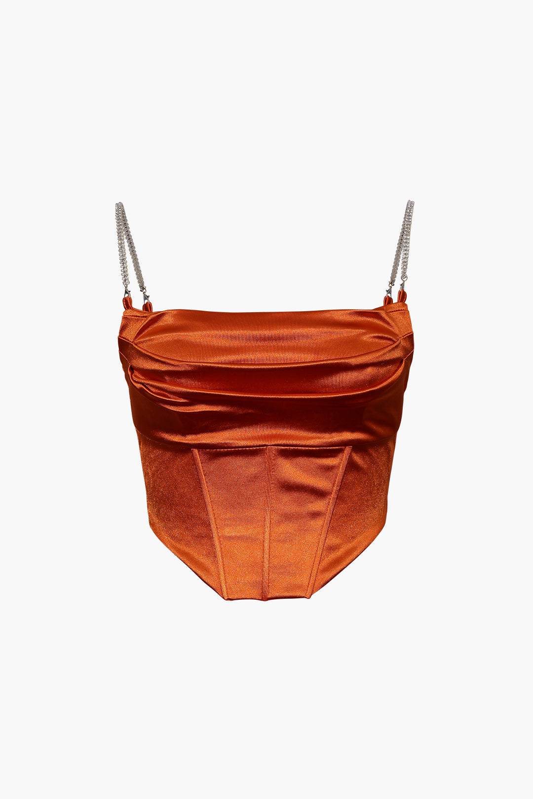 Haut corset drapé en satin