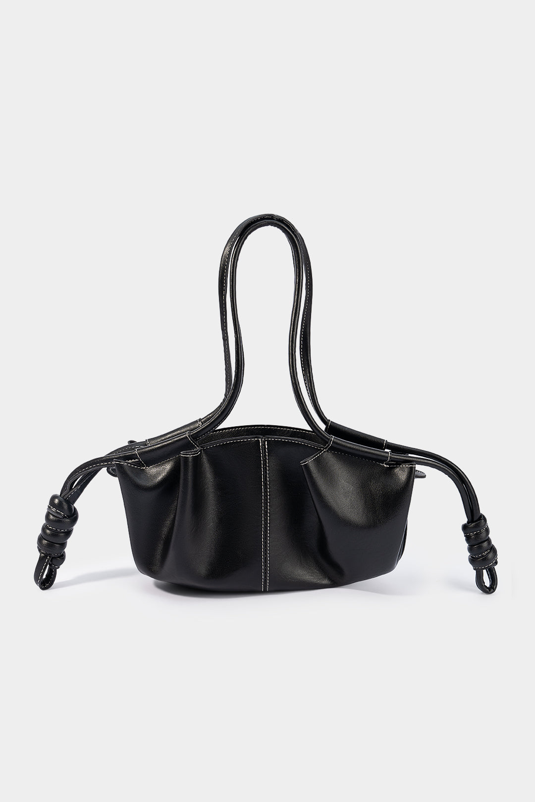 Sac à bandoulière en similicuir froncé