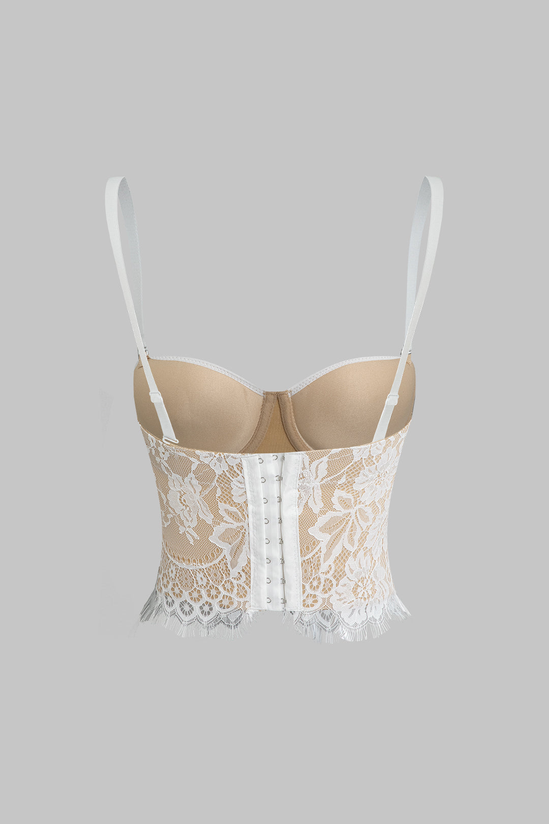 Spitzen-Bustier-Cami-Top mit Haken- und Ösenverschluss