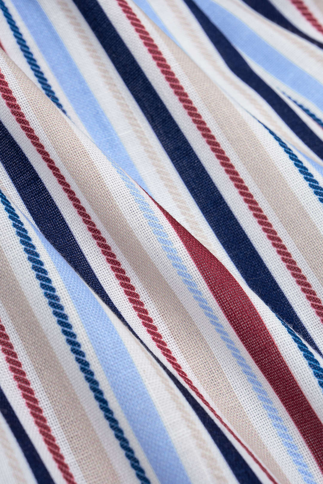 Stripes Print Pocket Shirred Waistband Shorts
