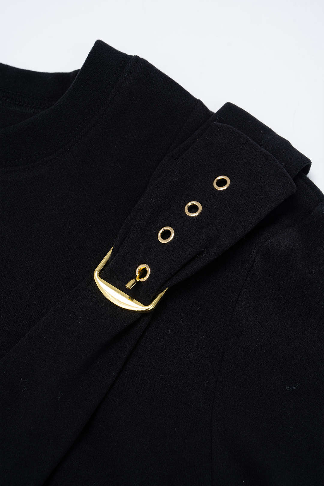 Round Neck Asymmetrical Long-Sleeve Top