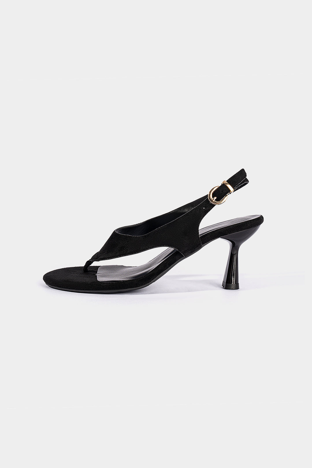 Suede Open Toe High Heels