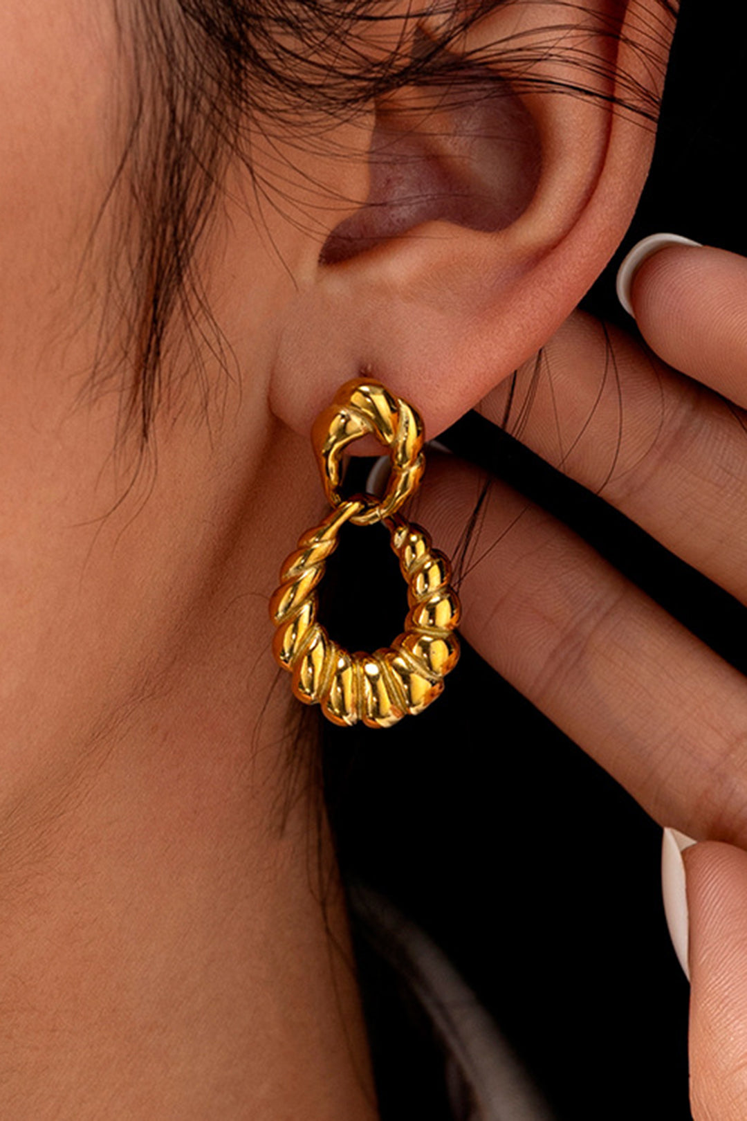 Alloy Twisted Earrings