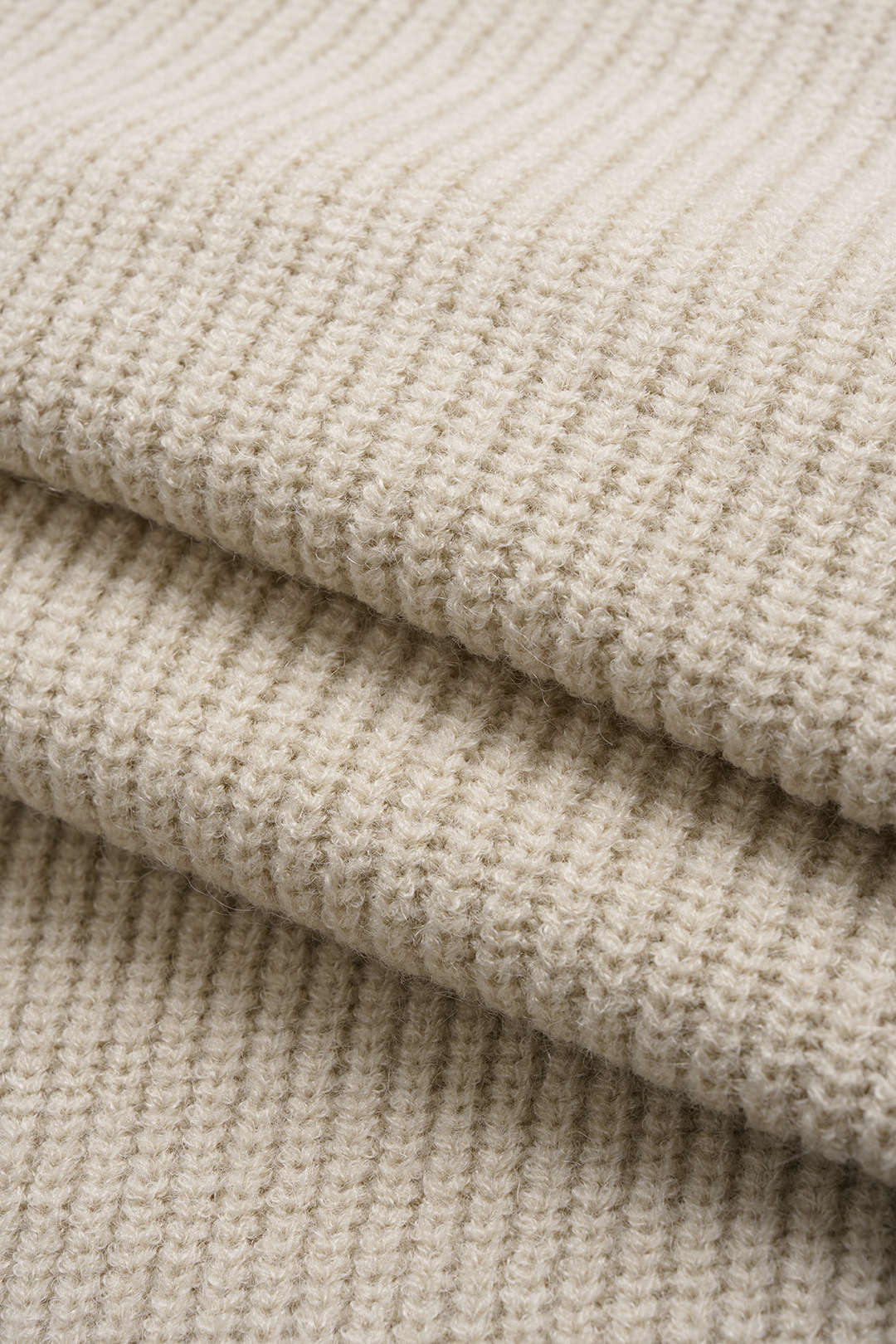 Knit High Collar Asymmetrical Hem Long-Sleeve Top