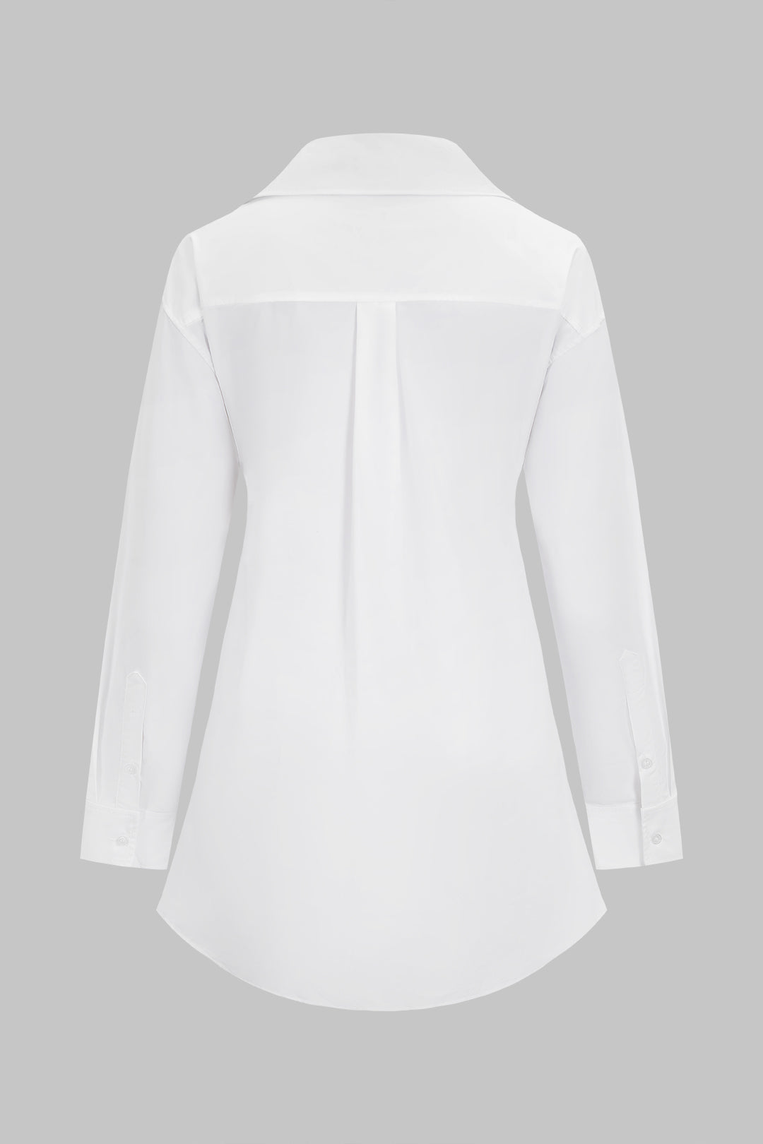 Metallischer Deko-Knopf Langarm-Minikleid