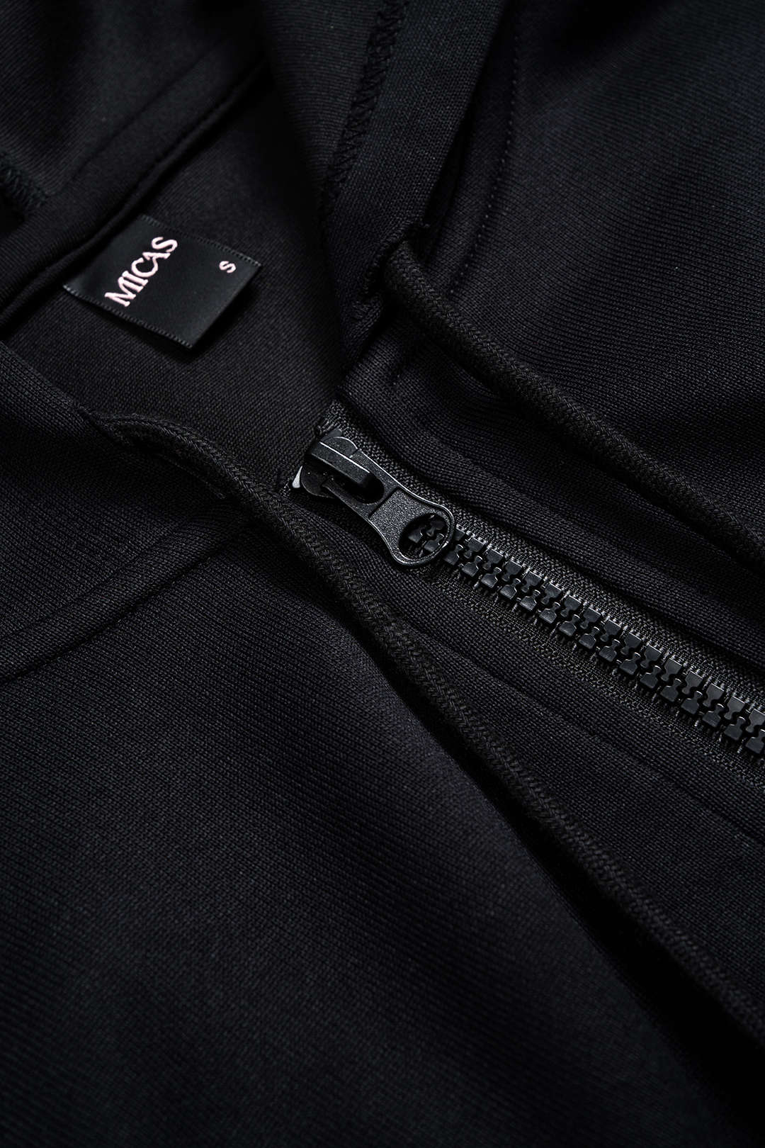 Sweat à capuche corseté à cordon de serrage et fermeture éclair