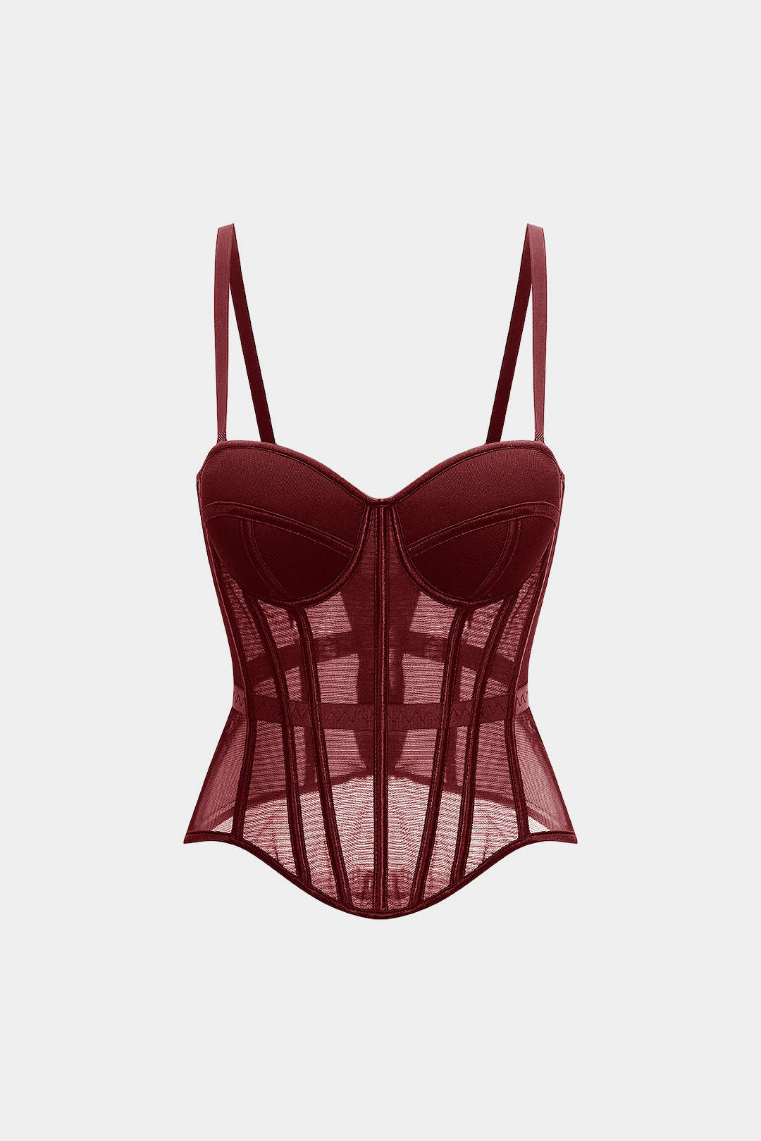 Mesh-Bustier-Korsett-Cami-Top