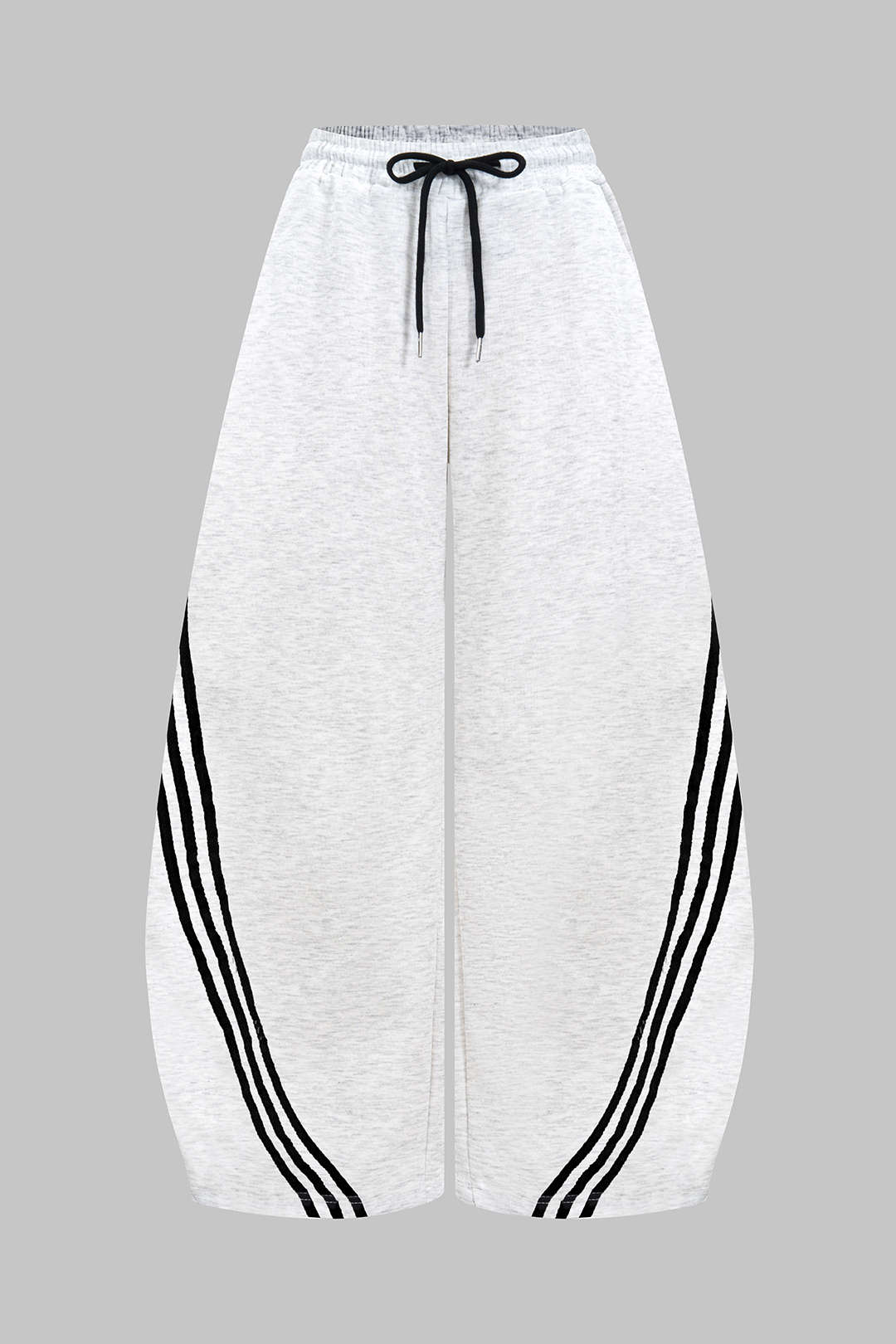 Contrast Tie-Up Barrel Trousers