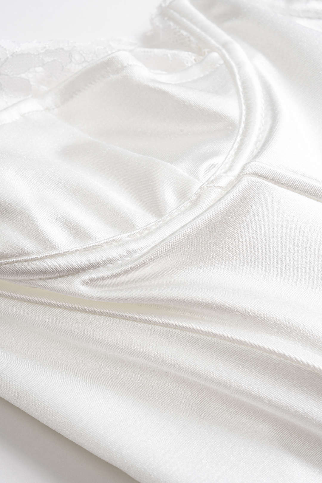Satin-Patchwork-Camisole-Top mit Rüschenspitze